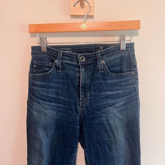 AG Adriano Goldschmied The Isabelle High Rise Straight Cropped Jeans Size 24 - Picture 3 of 6